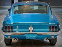 alt="Rear view of 1967 Ford Mustang"