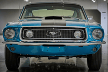 alt="Front view of 1967 Ford Mustang"