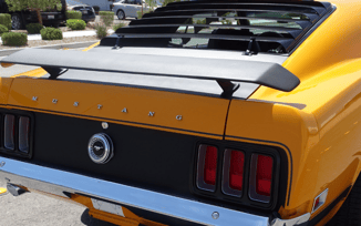 alt="Back view of Boss 302 Mustang"