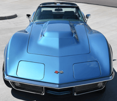 alt="Front view of 1969 Chevrolet Corvette Stingray"