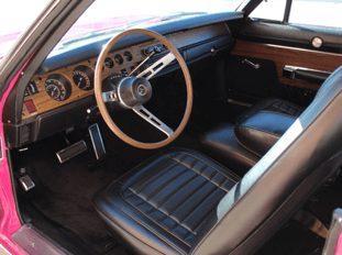 alt="interior view of a 1970 Dodge Charger R/T SE"