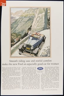 alt="Vintage magazine article about Ford vehicles"